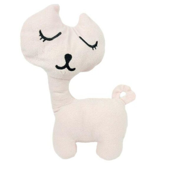 Kellytoy Cat 13 in Plush Pink Kitty Pillow Long Neck Closed Eyes Stuffed Animal - Picture 1 of 5